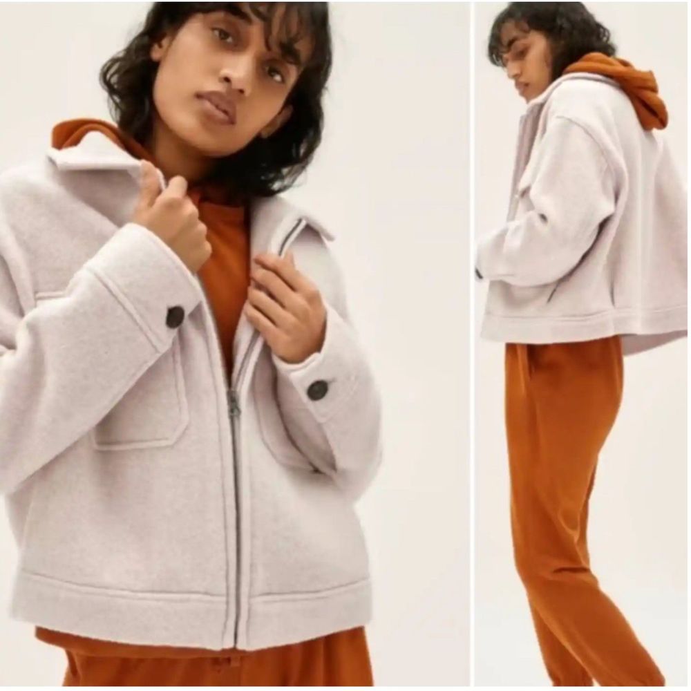 Everlane Wool Mackinaw Jacket in Oatmeal - Size XS